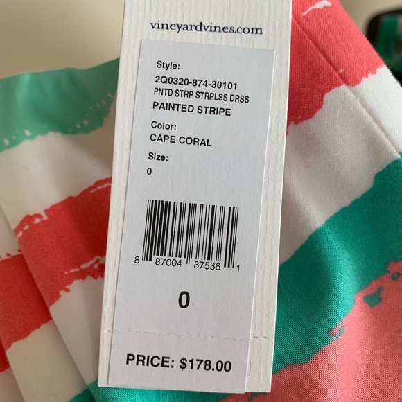 NWT!  Vineyard Vines painted stripe dress #64/65 - Picture 8 of 8